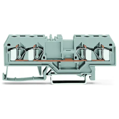 WAGO Durchgangsklemme 281-652 | 4-Leiter | 0,08-4 mm² | 26A | 800V | CAGE CLAMP | Hutschiene TH35 | 1 Etage | grau