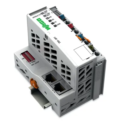 WAGO SPS-Steuerung 750-891 | Controller Modbus TCP 4. Generation | 2x ETHERNET | modular | 24V DC | lichtgrau