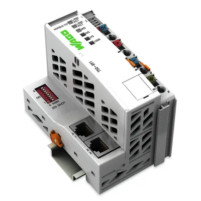 WAGO SPS-Steuerung 750-891 | Controller Modbus TCP 4. Generation | 2x ETHERNET | modular | 24V DC | lichtgrau