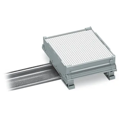 WAGO Rastfuß für TS35 Tragschiene 288-602 | Elektronik-Leergehäuse | 18x8x69,4 mm | IP20 | Kunststoff | grau