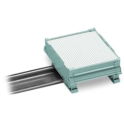 WAGO Rastfuß für TS35 Tragschiene 288-602 | Elektronik-Leergehäuse | 18x8x69,4 mm | IP20 | Kunststoff | grau