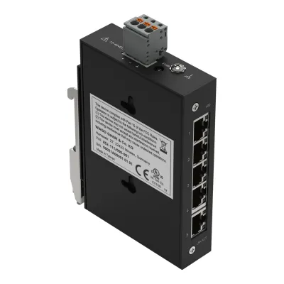 WAGO Switch 852-111/000-001 | Industrial-ECO-Switch | 5x RJ45 10/100 Mbps | Hutschiene | Unmanaged | IP30 | schwarz