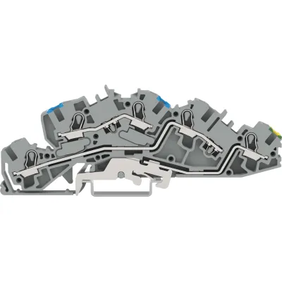 WAGO Installationsetagenklemme 2005-7646 | TOPJOB S | N/L/PE | 6 mm² | 36A | 3-polig | Push-in CAGE CLAMP | Hutschiene