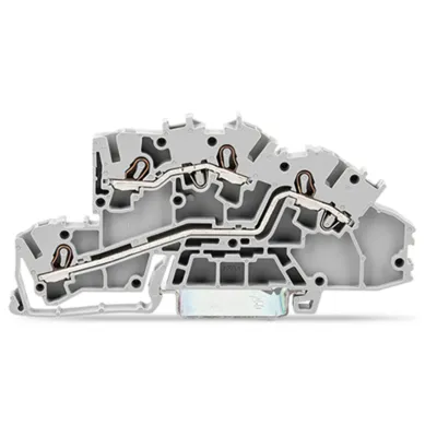 WAGO Installations-Etagenklemme 2003-7642 | TOPJOB S | Push-in CAGE CLAMP | Hutschiene TS35 | 0,25–4mm² | 32A | grau