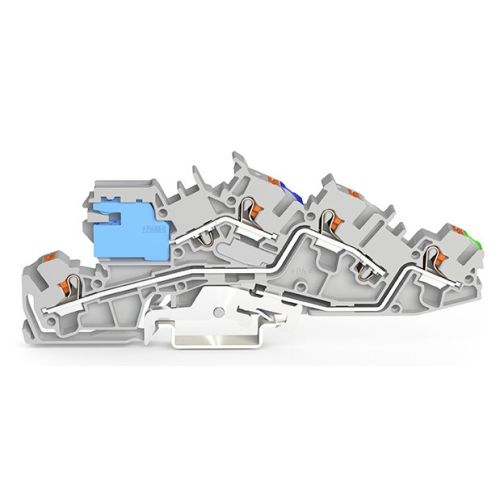 Bild: Wago Installationsetagen- 2205-7641 klemme,mit Drücker,4 mm²,grau