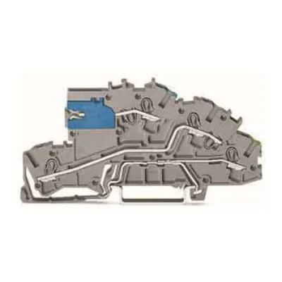 WAGO Installations-Etagenklemme 2003-7641 | TOPJOB S | CAGE CLAMP | 0,25-4mm² | 32A | 250V | 3-polig | Hutschiene | grau