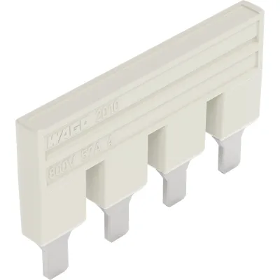 WAGO Kammbrücker 2010-404 | 4-fach Querverbinder | TOPJOB S | steckbar | isoliert | 57A | 800V | 10mm | lichtgrau