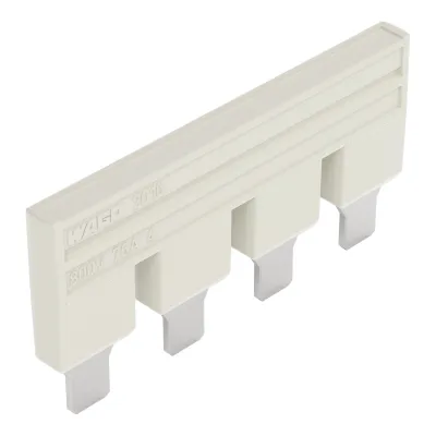 WAGO Kammbrücker 2016-404 | 4-fach Querverbinder | steckbar | isoliert | 76A | 800V | grau | Serie 2016