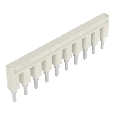 WAGO Kammbrücker 2004-410 | Querverbinder 10-fach | steckbar isoliert | 32A 800V | Rastermaß 6,2mm | lichtgrau