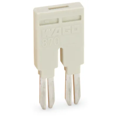 WAGO Kammbrücker 2-fach 870-402 | Querverbinder steckbar | 18A | 440V | isoliert | 5mm Rastermaß | grau