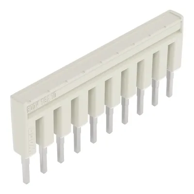 WAGO Kammbrücker 2001-410 | Querverbinder 10-fach steckbar | 18A 800V | isoliert | Berührungsschutz | lichtgrau
