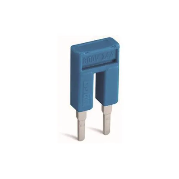 WAGO Querverbinder 2002-402/000-006 | Kammbrücker 2-fach | steckbar | isoliert | 25A | 800V | blau