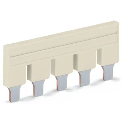 WAGO Kammbrücker 2016-405 | 5-fach Querverbinder | steckbar | isoliert | 76A | 800V | Berührungsschutz | lichtgrau