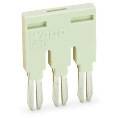 WAGO Querverbinder 870-403 | Kammbrücker 3-fach steckbar isoliert | 18A | 500V | 5mm | explosionsgeschützt | grau