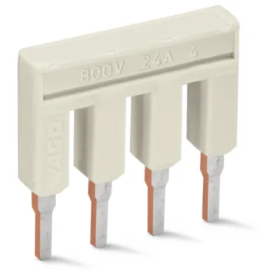 WAGO Kammbrücker 2002-404 | Querverbinder 4-fach steckbar isoliert | 25A 800V | Rastermaß 5,2mm | grau