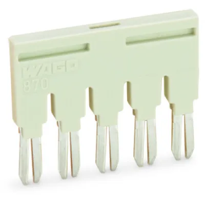 WAGO Querverbinder 870-405 | Kammbrücker 5-fach steckbar isoliert | 18A 500V | Rastermaß 5mm | grau