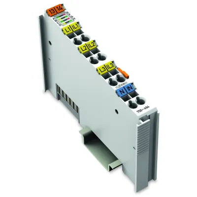 WAGO Leistungsmessklemme 3-phasig 750-494 | 3-Phasen-Leistungsmessung | AC 480 V | IP20 | Tragschienenmontage
