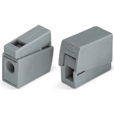 WAGO Leuchtenklemme 224-101 | 2,5mm² Anschlussklemme | 1-Leiter | schraubenlos | bis 24A 400V | grau | Serie 224