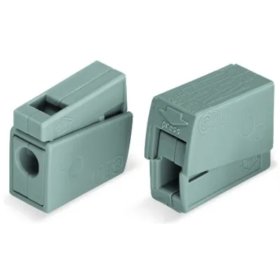 WAGO Leuchtenklemme 224-101 | 2,5mm² Anschlussklemme | 1-Leiter | schraubenlos | bis 24A 400V | grau | Serie 224