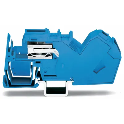 WAGO N-Trennklemme 1-polig 785-613 | 6-35mm² | 125A | Federzuganschluss | Hutschiene | mit Abschlussplatte | blau