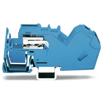 WAGO N-Trennklemme 1-polig 785-613 | 6-35mm² | 125A | Federzuganschluss | Hutschiene | mit Abschlussplatte | blau