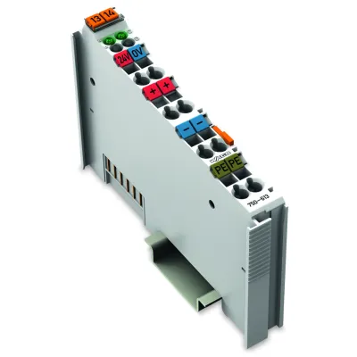 WAGO Potentialeinspeiseklemme 750-613 | Einspeisemodul Segmentmodul 24V DC | 2A | IP20 | Federzuganschluss | lichtgrau