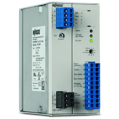 WAGO Netzgerät 787-1675 | USV-Stromversorgung 24V DC 5A | 120W | AC/DC 85-264V | Lade- & Kontrolleinheit | RS-232