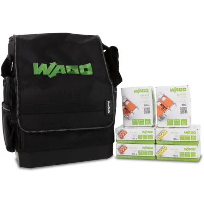 WAGO PROFI-SET 887-444 Verbindungsklemmen mit Werkzeugtasche | 550-teilig | passend für L-BOXX Micro/Mini