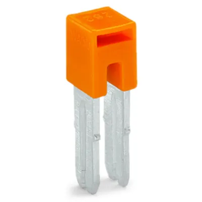 WAGO Querbrücker 282-424 | 2-polig | steckbar | isoliert | 41A | 800V | Brückenstecker | orange