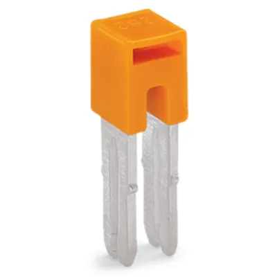WAGO Querbrücker 282-424 | 2-polig | steckbar | isoliert | 41A | 800V | Brückenstecker | orange