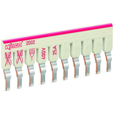 WAGO Schachtelbrücker 2002-480 | 10-fach | steckbar | isoliert | 25A | 400V | Reihenklemme Serie 2002/2003 | lichtgrau
