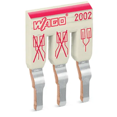 WAGO Schachtelbrücker 2002-473 | 3-fach | steckbar | isoliert | 25A | 400V | Berührungsschutz | Serie 2002/2003 | grau