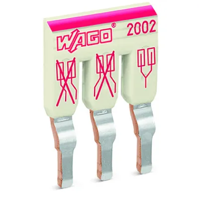 WAGO Schachtelbrücker 2002-473 | 3-fach | steckbar | isoliert | 25A | 400V | Berührungsschutz | Serie 2002/2003 | grau