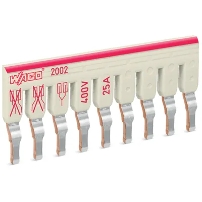 WAGO Schachtelbrücker 2002-479 | 9-polig | isoliert | steckbar | 25A | 400V | für Serie 2002/2003 | lichtgrau