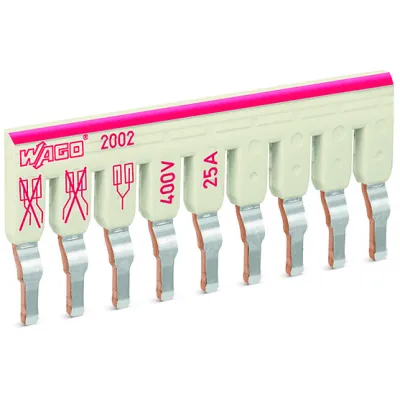 WAGO Schachtelbrücker 2002-479 | 9-polig | isoliert | steckbar | 25A | 400V | für Serie 2002/2003 | lichtgrau