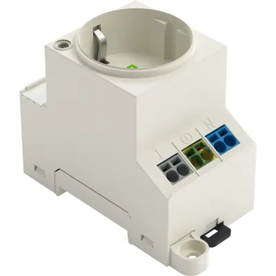 WAGO Schaltschrank-Steckdose 709-581 | REG Typ F Schuko | 16A 250V | LED | Push-in CAGE CLAMP | IP20