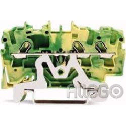 Wago Schutzleiterklemme 3-Leiter, TS 35 2001-1307