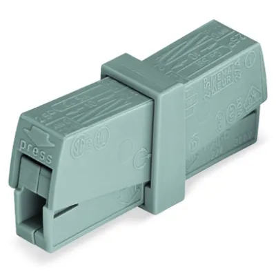 WAGO Serviceklemme 224-201 | Leuchtenklemme | 0,5-2,5mm² | für ein- und feindrähtige Leiter | max. 400V/24A | grau