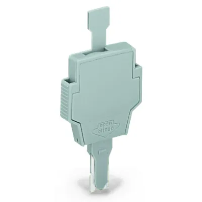 WAGO Sicherungsstecker 281-511 | für G-Sicherungseinsätze 5x20 mm & 5x25 mm | 6 mm breit | Federzuganschluss | grau