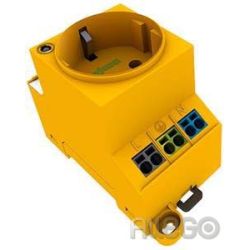 Wago Steckdose Reiheneinbau, 250V, 16A 709-582, Gelb Wago Steckdose Reiheneinbau
