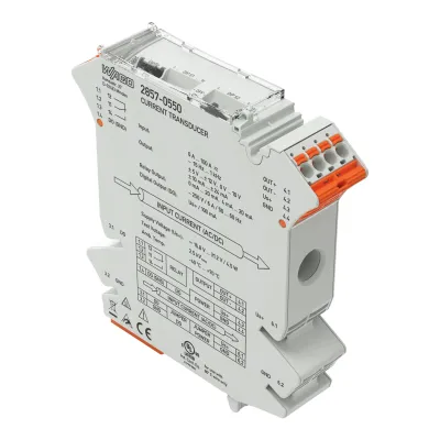 WAGO Strommessumformer 2857-550 | 100A AC/DC | Hutschiene | Analogausgang | Relais- & Digitalausgang | 22,5mm