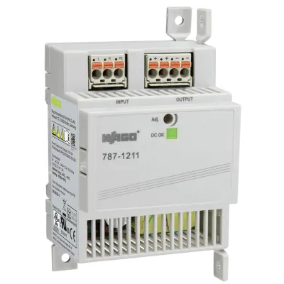 WAGO Stromversorgung 787-1211 | Schaltnetzteil 1-phasig | DC 12V 5A | 60W | Ausgang einstellbar | Tragschiene | IP20