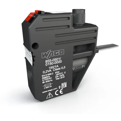 WAGO Aufsteckstromwandler 855-501/150-000 | 150A/1A | Klasse 0,5 | 0,2 VA | bis 50mm² | Berührungsschutz