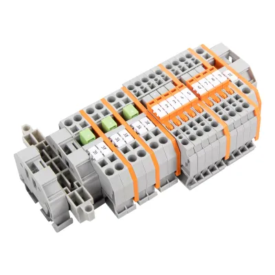 WAGO Stromwandlerklemmenblock 821-208 | Verteilerblock 0,5-10mm² | 1 Etage | 32 Klemmstellen | Hutschiene TH35