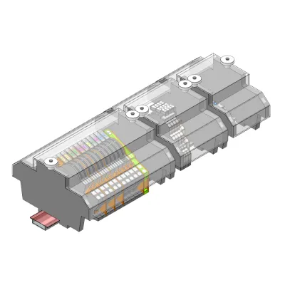 WAGO Stromwandlerklemmenblock 821-218 | Verteilerblock 0,5-10qmm | 1 Etage | 72 Klemmstellen | Hutschiene TS35