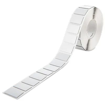 WAGO Tasterschild 210-836 | selbstklebend | ohne Beschriftung | 27x17,5 mm | halogenfrei | für Rahmen | silber