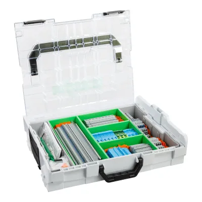 WAGO Installationsklemmen-Set 821-160 | TOPJOB S-INSTA-BOX L-BOXX 102 | Federzuganschluss | Hutschiene TH35