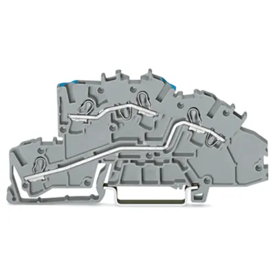 WAGO Etagenklemme 2003-7649 | TOPJOB S | Push-in CAGE CLAMP | 0,25-4mm² | 32A | Hutschiene TH35 | grau