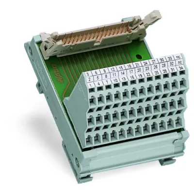 WAGO Übergabemodul 289-619 | 64-polig DIN 41651 | Federzuganschluss | Hutschiene TH35 | 125V 1A | 2,5mm²
