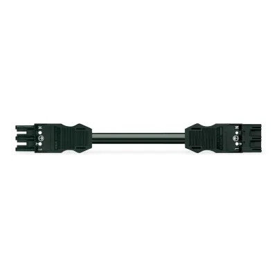 WAGO Verbindungsleitung 771-9993/006-301 | 3-polig Buchse-Stecker | H05VV-F 3x1,5mm² | 3m | schwarz | IP20 | Kodierung A